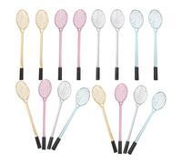 ibasenice Penna Pezzi Portatile Forma in Badminton di Racchetta To Gel e Plastica, Set da 24 Back School Party Colore Casuale per Ragazzi e Ragazze Casa al Lavoro