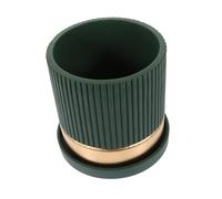 ibasenice Pianta di Vaso Desktop Contenitore all'aperto Piante pentola fioriera da Esterno vasi per piantare Fiori da Giardino fioriera Decorativa Vaso di Fiori Cemento Verde Scuro