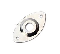 ibasenice Piastra Jack Per Chitarra Presa Jack Ingresso e Uscita Standard Con Viti Per Chitarra Elettrica e Basso Argento