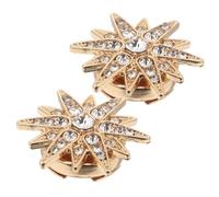 ibasenice Pin Button Clip Gioiello Sei Punte Copri Bottoni per Giacche e Camicie Decorazione Fai Da Te per Abiti e Occasioni Speciali Accessorio Rimovibile Dorato