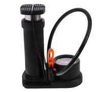 ibasenice Pompa Portatile per Bicicletta Mini in Alluminio con Manometro Doppia Testa Usa Pompa da Pavimento Antiscivolo per Pneumatici Palloni e Gonfiabili Leggera e Compatibile