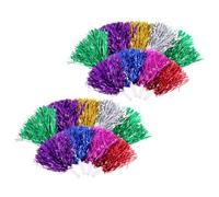 ibasenice Pompon da Cheerleader Colore Casuale in Plastica Manico Liscio 18 Pezzi per Accendere L'atmosfera per Competizioni Sportive e Coreografie di Danza