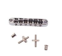 ibasenice Ponte Per Chitarra Regolabile Cromato Tune Matic a 73mm Centro-centro Pali, Ricambio Per Chitarra Jazz Struttura Resistente e Finitura Elegante