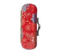 ibasenice Porta Rossetto Floreale con Specchio, Piccolo Astuccio da Viaggio per Rossetto a Tema Vintage, Contenitore Compatto per Trucchi da Borsa e Custodia Protettiva per Cosmetici Donna