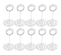 ibasenice Porta Segnaposto Metallo Argento 85 MM Set 10 Pezzi Clip per Cartelli e Note da Tavolo Adatto per Matrimoni Feste e Sale Conferenze