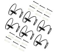 ibasenice Portabottiglie da Parete in Ferro Nero 6 Pezzi Porta Bottiglie Singole per Scaffale Compatto da Muro per Cantina e Zona Living