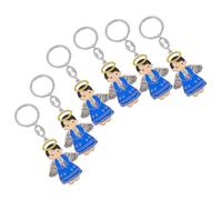 ibasenice Portachiavi Angelo Custode Decorazioni Delicate 6 in Lega Blu, Design Unico e Resistente alla Ruggine per Battesimi e Feste di Comunione