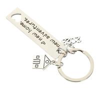 ibasenice Portachiavi in Acciaio Inossidabile per Inaugurazione della Casa Ciondolo per Borsa e Valigia Regalo per Nuova Casa e Agente Immobiliare Dimensioni 12X50Mm