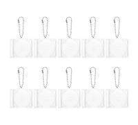 ibasenice Portachiavi Mini CD Custodia Trasparente 10 Pezzi in Plastica Rigida, Ciondolo a Forma di Custodia per CD, per Portare Te Album Musicali e Decorare Borse