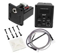 ibasenice Preamplificatore Eq Per Chitarra Con Pickup Piezoelettrico Sintonizzatore Lcd e Controllo Volume Bass Treble Facile Installazione Batteria