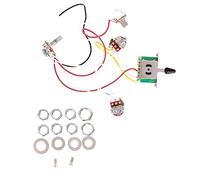 ibasenice Preso Interruttore per Chitarra Kit di Cablaggio del Circuito per Chitarra Elettrica Sostituzione per Vecchi o Rotti Nero