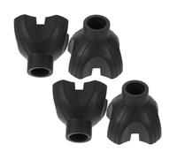 ibasenice Punte Antiscivolo per Bastone da Passeggio Anziani, Set 4 Pezzi in Gomma Durevole Base a 4 Angoli per Stabilità e Protezione Pavimenti, Ricambio per Bastoni da Cammino