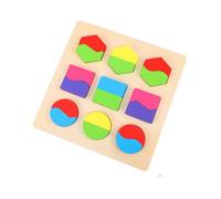 ibasenice Puzzle in Legno Educativo per Anni Gioco Didattico con Forme Geometriche Grandi per Sviluppo Abilità Sensoriali e Coordinazione Manuale
