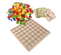 ibasenice Puzzle Montessori in Legno con Blocchi Geometriche Educativo Tangram per Coordinazione Occhio Mano e Apprendimento Prescolare