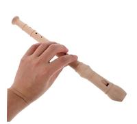ibasenice Recorder in Legno per Flauto Soprano Strumento Musicale Didattico Leggero e Ergonomico per Mani Piccole per Lezioni e Primi Apprendimenti Colore Naturale