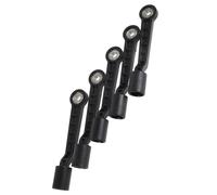 ibasenice Ricambio Barra di Collegamento per Massaggiatore 12,5mm-13mm in Plastica Nero, 5 Pezzi per Strumento Professionale di Massaggio Sportivo e Uso Domestico