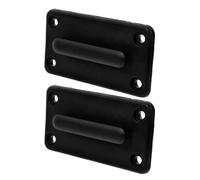 ibasenice Ricevitore da Parete Clip Barriera Retrattile ABS Nero Set 2 per Gestione Folla e Luoghi di Costruzione