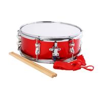 ibasenice Rullante Jazz Rosso per Ragazzo Ragazza Strumento Musicale in Acciaio Bacchette e Cinturino Regolabile Kit Educativo