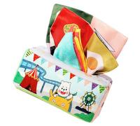ibasenice Scatola Fazzoletti Ragazzo Durevole Fruscianti Design Cartoon Educativo Sensoriale Montessori
