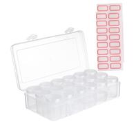 ibasenice Scatola Per Flaconi Di Medicinali Portabottiglie a Scomparti, Set Da 18 Pezzi, Contenitore Di Plastica Trasparente Coperchio, Organizer Per Riporre Farmaci Per Uso Domestico e Sanitario