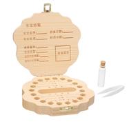 ibasenice Scatola Porta-denti Decidui per Ragazzo Ragazza Contenitore Ricordo Denti da Latte in Legno Scatola Salva-denti Motivo Drago per Conservare Denti Persi e Ricordi d Infanzia