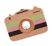 ibasenice Scatola Porta-denti in Legno Squisita A Forma Di Macchina Fotografica Organizer Per Denti Per Salvare Il Primo Dente Del Tuo