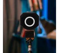 ibasenice Schermo di Isolamento Acustico per Microfono da Studio Filtro Antirumore Sfera Antivento Regolabile in Schiuma Fonoassorbente Nera per Podcast Registrazione e Voiceover