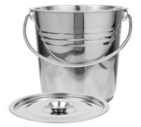ibasenice Secchio in Metallo per Ceneri da Contenitore per Carbone da Secchio Versatile per Barbecue e Trasferimento Facile da Adatto per Uso Esterno