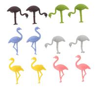 ibasenice Segnabicchieri 12 Pezzi a Forma di Fenicottero Riutilizzabili in Silicone per Calici da Martini e Bicchieri Gambo per Feste Tropicali e Cocktail