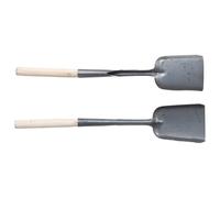 ibasenice Set 2 Pezzi Pala per Cenere in Metallo con Manico e Impugnatura Confortevole, Utensile Multifunzionale per Pulizia Caminetto e Focolare da Giardino