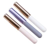 ibasenice Set 3 Pennelli per Labbra in Filo Sintetico e Alluminio, Applicazione Precisa e Portatile per Make-up Labbra Professionale Donna