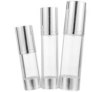ibasenice Set 3 Pezzi Flaconi Cosmetici da Viaggio 80ml 50ml 30ml Design a Pompa Anti-inquinamento in Materiale As e Pp, per Prodotti la Cura Personale