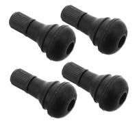ibasenice Set 4 Pezzi Steli Valvola Tubeless per Pneumatici Auto e Camion Tr412 in Gomma Nera Valvole a Scatto Sigillo Ermetico per Sostituzione Rapida e Gonfiaggio Efficiente
