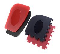 ibasenice Set 4 Raschietti per Piastra Barbecue in PC Dentati | Bordo Liscio e Impugnatura Ergonomica, per Padelle e Wok, Uso Campeggio e Pulizia Grill