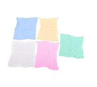 ibasenice Set 5 Pezzi Asciugamani Viso Ragazzo Ragazza in Cotone a Sei Strati, Morbidi e Traspiranti, Dimensioni 30x30 Cm, per Varie Occasioni Meno Restringimento