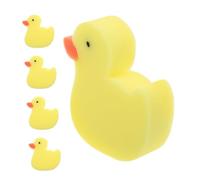 ibasenice Set 5 Spugne Da Bagno a Forma Di Papera Per Neonati, Spugna Morbida e Delicata Per Bambini, Scrub Per Bagnoschiuma, Per Bagno e Pulizia Quotidiana
