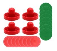 ibasenice Set Completo in Plastica Rossa di Accessori per Air Hockey Spintore e Puck Ricambi per Divertimento Familiare per Tavolo da Mini Air Hockey