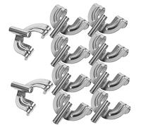 ibasenice Set Da 10 Ganci Per Artigli in Metallo Per Tamburo, Accessori Per Montaggio Grancassa, Kit Di Sostituzione Per Batteria, Ganci Regolazione Tensione Pelle Tamburo, Leggero e Resistente