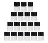 ibasenice Set da 50 Bottiglie in Vetro Trasparente per Oli Essenziali e Cosmetici, Design di Perdite, Ricaricabili, Capacità da 1ml a 5ml, per Viaggi di Lavoro