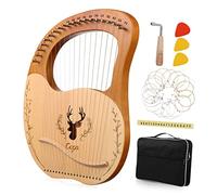 ibasenice Set Di Arpa Lira 19 Corde in Legno Con Chiave Di Accordatura e Accessori Per Principianti Strumento Musicale Portatile Per Famiglie e Amanti Della
