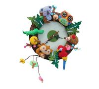 ibasenice Set di Materiali Fai da Te per Orologio a Tema Animali della Foresta Accessori in Stoffa Non Tessuta per Decorazioni Fai da Te Kit Creativo per e attività Genitori-Figli per