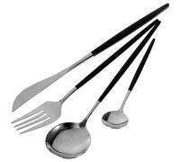 ibasenice Set di Posate Resistente alle Macchie e Facile da Pulire in Inossidabile 4 Coltello Forchetta Cucchiaio e Cucchiaino per Ristoranti Occidentali