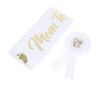 ibasenice Set Spilla Per Distintivo Da Papà in Arrivo Fascia Per Futura Mamma Per Decorazioni Per Baby Shower Per Neonato 1 Set/2 Fasce Decorative Chic Per Feste