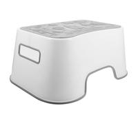 ibasenice Sgabello Antiscivolo Per Wc in Plastica Pp Gradino Resistente e Ergonomico Per Bagno Poggiapiedi Fisiologico Adatto Famiglie Design Per Facilita d Uso