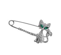 ibasenice Spilla Creativa Gatto che Gioca a Palla in Lega Strass, Spilla Divertente da Donna per Feste e Compleanni, Decorazione Elegante e Robusta per Abbigliamento Formale e Informale