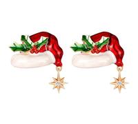 ibasenice Spilla da Petto Natalizia in Lega Strass Set da 2 Pezzi Spilla Decorativa per Vestiti per Feste di Natale e Anniversari Accessorio Elegante per Eventi Formali e Informali