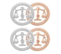 ibasenice Spille da Bavero per Avvocati e Giudici Set 4 Pezzi in Lega Resistente Spilla Bilancia della Giustizia Simbolo di Equità Accessorio Elegante per Abbigliamento Formale e