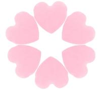 ibasenice Spugnette Trucco Leggere in Flanella a Forma di Cuore 6 Pezzi per Applicare Cipria e Correttore P Rosa Perfette per Donna in Shopping e Lavoro