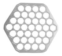 ibasenice Stampo per Ravioli Russo in Alluminio Argento, Creatore di Pelmeni Riutilizzabile, Facile da Usare e Lavare, Strumento Veloce fare Gnocchi e Ravioli in Casa