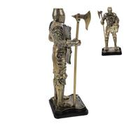 ibasenice Statua di Cavaliere Medievale in Resina Decorazione da Scrivania per Ufficio Statuette di Soldati Vintage Scultura per Esposizione di Casa